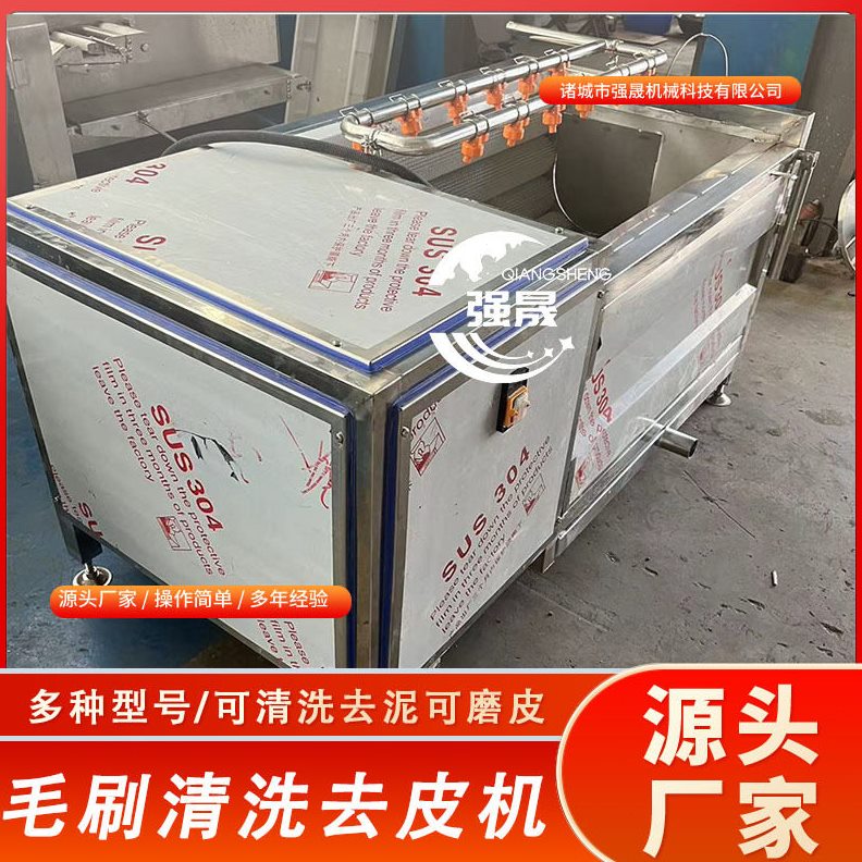 直销辊刷式贝类清洗去泥机 毛刷式牡蛎田螺清洗去泥机 海产品清洗