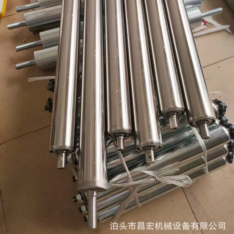 直销现货不锈钢滚筒主动滚筒无动力不锈钢滚筒套胶滚筒输送机托辊