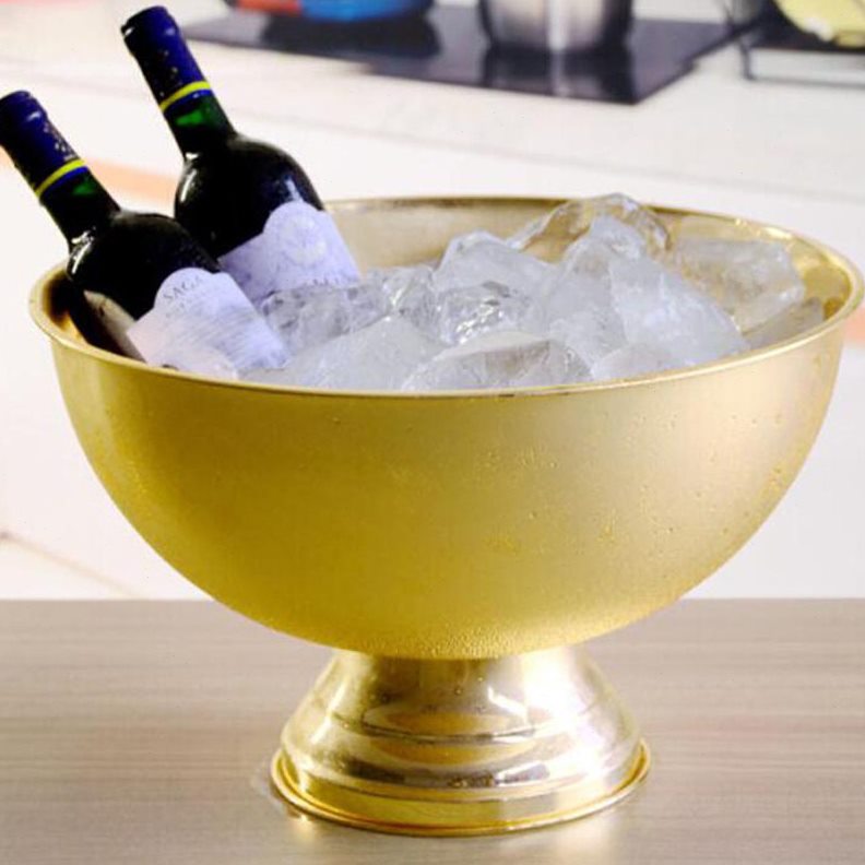 直销304不锈钢电镀香槟碗大号冰碗红酒冰桶酒吧啤酒冰镇冰粒桶