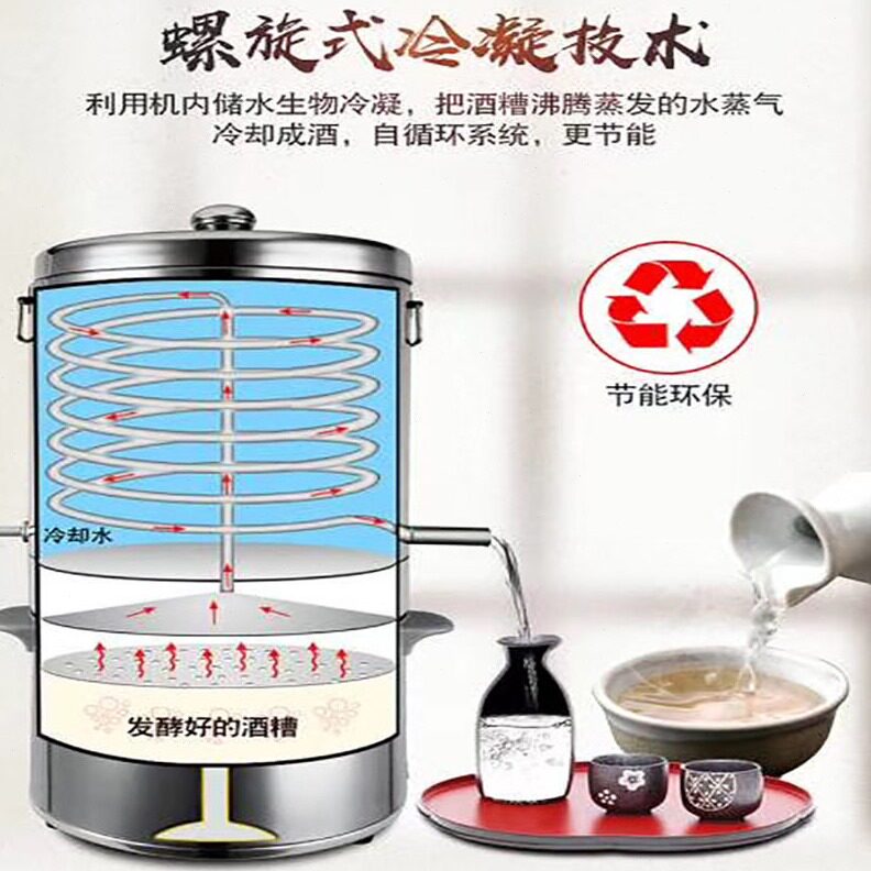 直销2JGB奥尼亚全自动酿酒机小型家用蒸酒器纯露白酒烧酒设备蒸酒