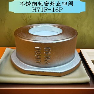 40P 不锈钢对夹式 H71F 止回阀 弹簧对夹单向阀 四氟乙烯密封
