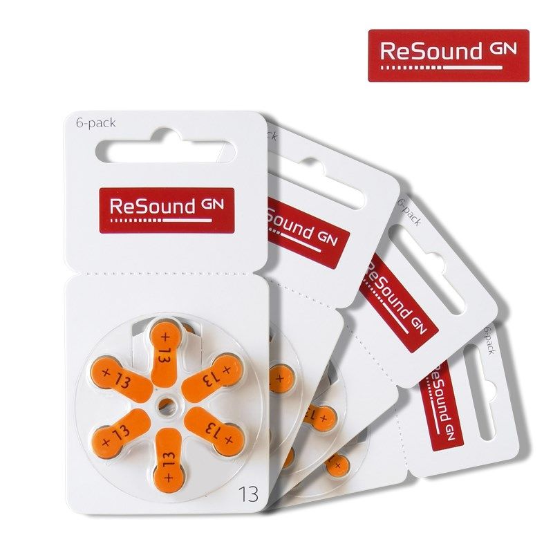 原装进口ReSound丹麦瑞声达耳背式助听器专用电池A13/S13/PR48