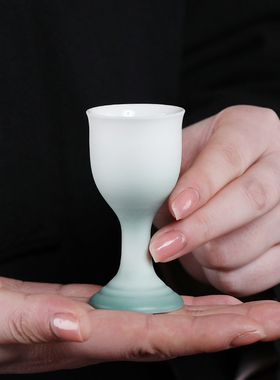 陶瓷高脚小酒杯财神爷上供供奉家用神像佛前财神供酒杯茶杯供水杯