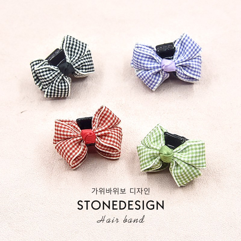 儿童发夹甜美格子可爱女孩抓夹小号蝴蝶结刘海碎发夹边夹女童发饰