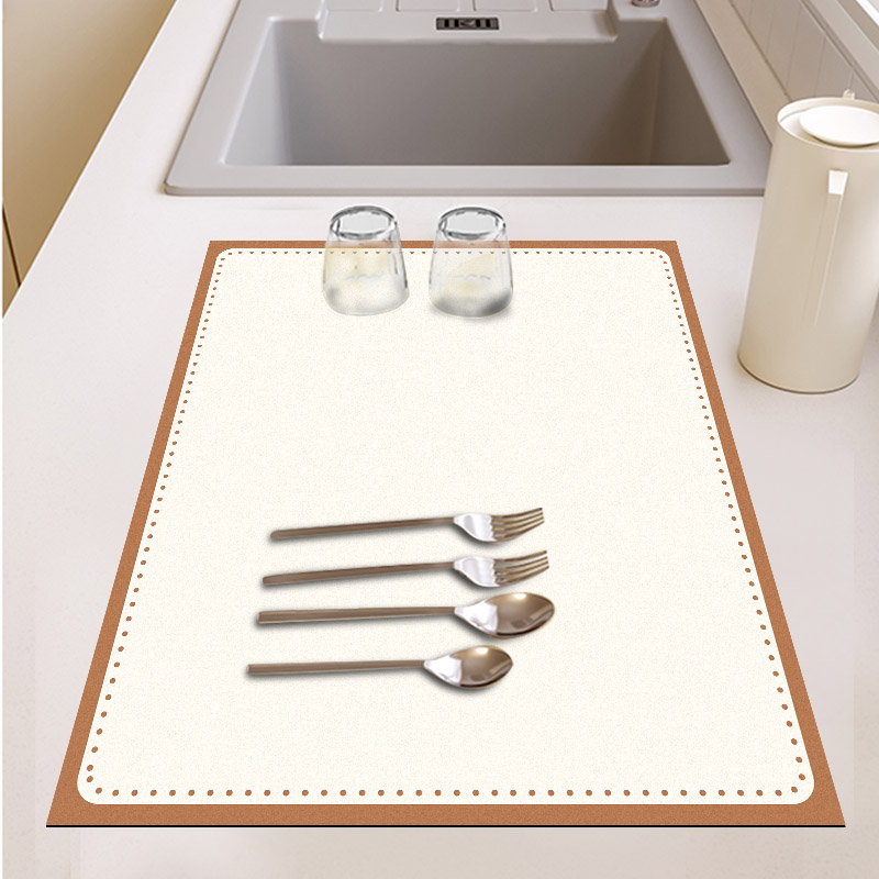 厨房台面沥水垫碗盘吧台垫餐桌垫隔热垫咖啡茶台吸水杯垫餐垫免洗
