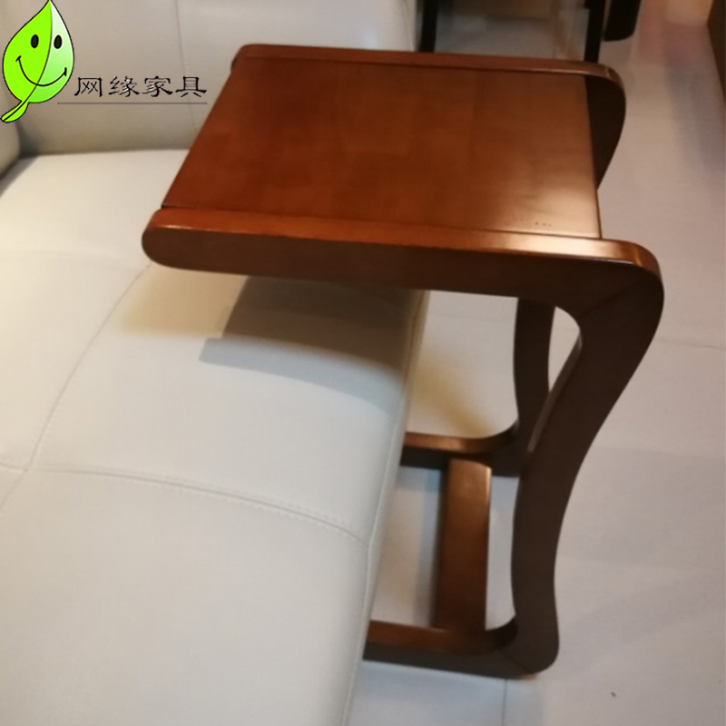 全实木小边几卧室床边几可移动小茶桌客厅沙发角几窄角桌胡桃色