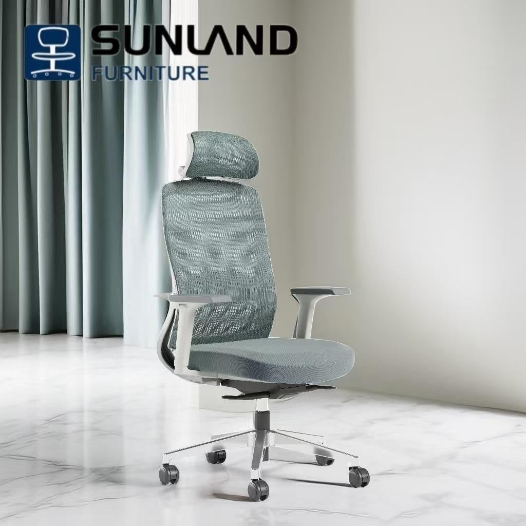 2025网红款白色胶护腰人体工学椅3D头枕家用电脑椅久坐不累职员椅