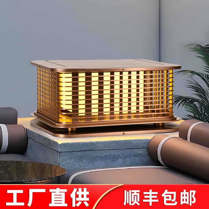 新中式柱头灯户外防水室外门柱灯别墅门头柱子庭院围墙灯接电款