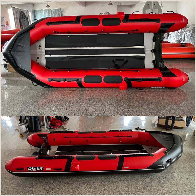 防汛激流橡皮艇三角形弧度船头油箱 充气橡皮舟 M底救援艇