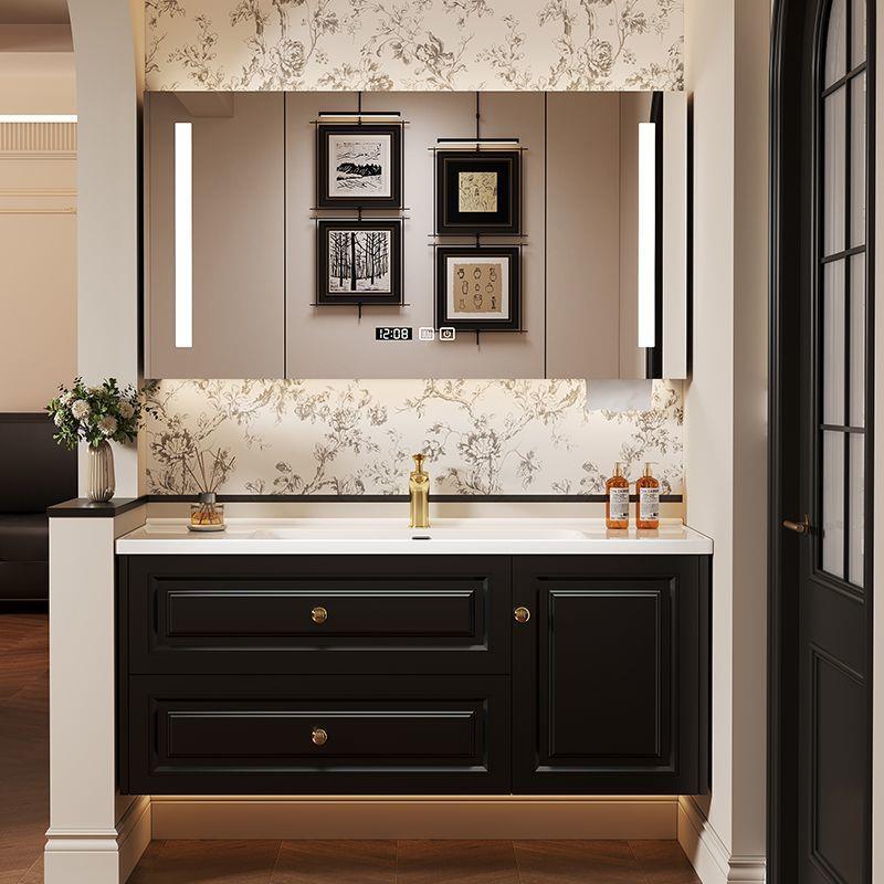 法式复古浴室柜组合陶瓷一体盆洗漱台卫生间洗脸池小户型洗手盆柜