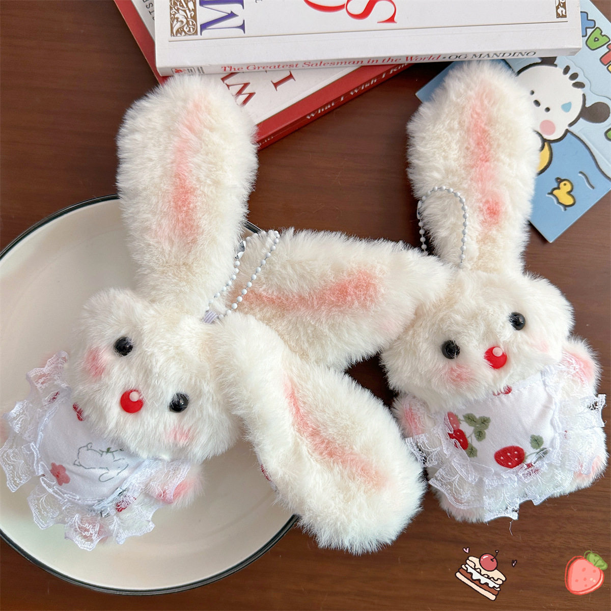 玩偶可爱小兔毛绒公仔少女钥匙挂饰长耳兔包包挂件吱吱叫手作兔子,服饰配件/皮带/帽子/围巾,包挂件,淘宝优惠券,粉丝福利购,淘宝优惠卷