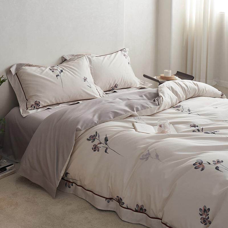 青禾~A类100S长绒棉全棉数码印花四件套纯棉轻奢被套床上用品