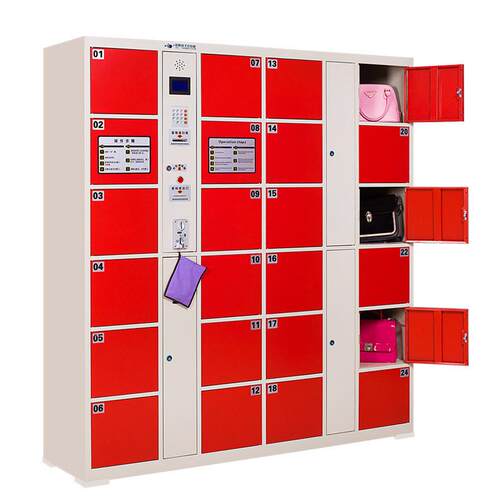 宇威超市电子存包柜商场人脸识别刷卡条码指纹寄存放柜智能储物柜