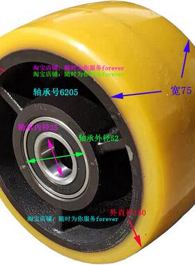 ONEN欧能电动叉车附加轮辅助轮欧能电动堆高机后轮150*75
