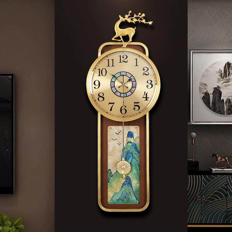 新中式钟表挂钟客厅家用2024新款高级感金属表挂墙时钟静音石英钟,机械设备,其他机械设备,淘宝优惠券,粉丝福利购,淘宝优惠卷