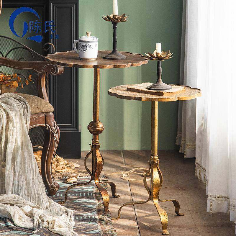 法式复古做旧网红花瓣茶桌子金属阳台公寓小型茶几边几艺术感角几,机械设备,其他机械设备,淘宝优惠券,粉丝福利购,淘宝优惠卷