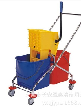 直批白云大号双桶榨水车AF08071 46升手压式挤水桶拖把桶