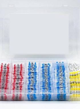 800pcs预绝缘端子焊锡环焊接密封线防水热缩对接连接器套装