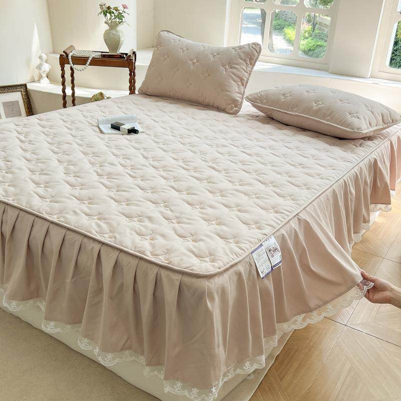 新款亲肤夹棉花边款床裙床笠纯色床罩保护套床垫透气加厚,纺织面料/辅料/配套,纺织机械配件,淘宝优惠券,粉丝福利购,淘宝优惠卷