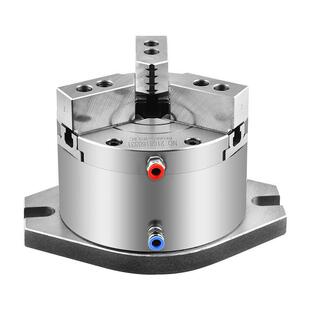 比优特立式中空气动三爪卡盘钻铣床加工中心68101215寸中实