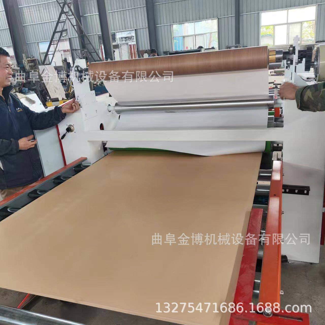 热胶膜冷胶两用贴面机辊胶镀铬辊复压一次成型压贴机龙门上下料