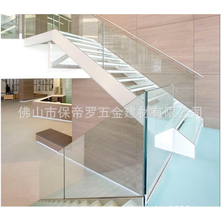 玻璃楼梯扶手栏杆钢化玻璃简约风格装修工程别墅用