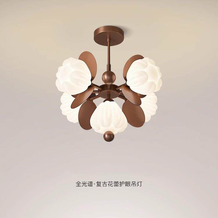 极简卧室灯创意艺术法式中古风2025新款铃兰花朵护眼儿童房卧室灯