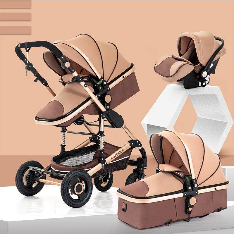 高景观婴儿推车多功能可坐躺双向四轮避震折叠新生儿童手推车宝宝