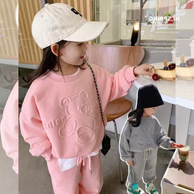 女童春装2024新款运动套装儿童时髦洋气卫衣休闲宝宝时尚两件套潮图片