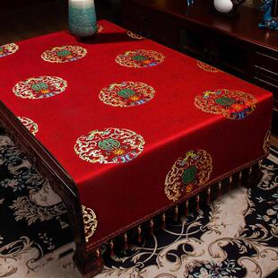 新中式茶几桌布禅意实木茶桌布垫长方形布艺盖巾客厅茶巾茶席桌布