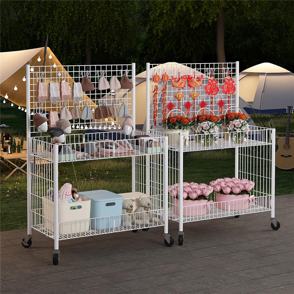 可折叠夜市地摊车冰粉小吃移动摆摊车烤肠花车小推车专用促销车架