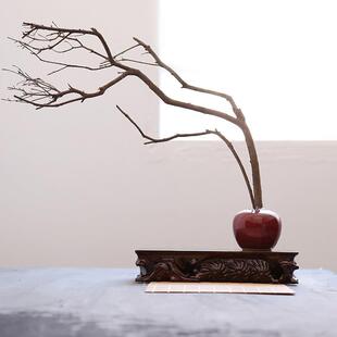 实木根雕底座石头工艺品摆件托盘花器盘栽重器长方形木质底座包邮