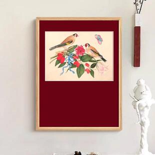 《喜鹊登枝》法式中国风客厅花鸟装饰画新中式婚房卧室餐边柜挂画