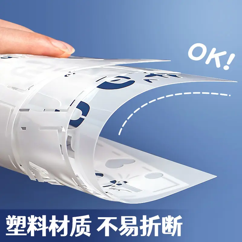 油画棒模板镂空数字新年报生日婚礼花朵手工塑料模具礼物