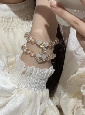 月落星辰月光石手链女高级感百搭旺桃花转运手串闺蜜生日礼物手饰