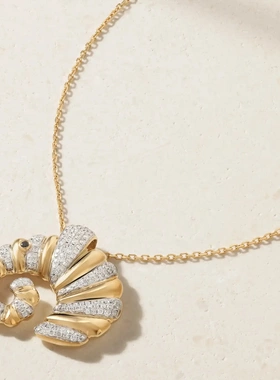 欧美时尚微镶锆石缠绕麻花牛角包吊坠项链轻奢高级感精致小众百搭