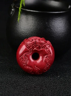 工厂直销朱砂貔貅平安扣砂低含量貔貅吊坠平安扣挂件