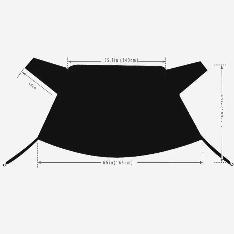 热销600d牛津布雪挡前挡风玻璃罩后挡风玻璃罩通用款半车衣罩