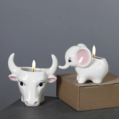 陶瓷香薰蜡烛器皿熏香烛台摆件室内室内蜡烛杯室内装饰