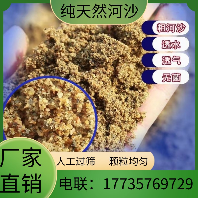 山西新采粗河沙粗砂多肉铺面石配土细沙子颗粒种植养花用鱼缸造景