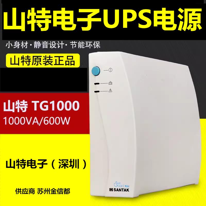 山特电子 UPS不间断电源 稳压器 TG1000 1000VA 600W停电备用电池