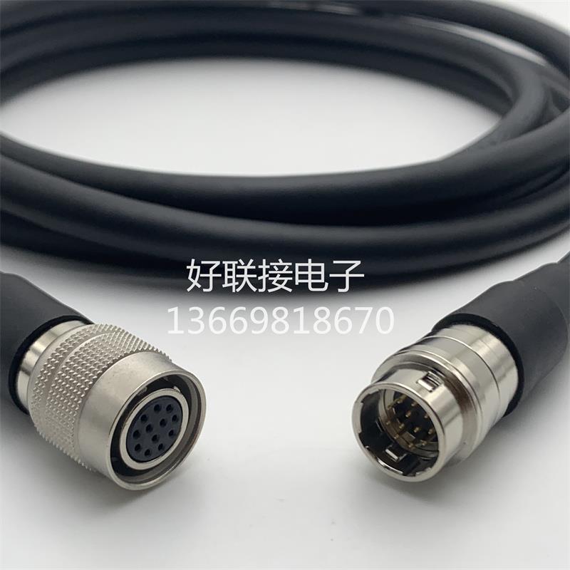 超柔线HRS广濑12pin公母对接电源线 SONY 日立 CCD工业相机数据线