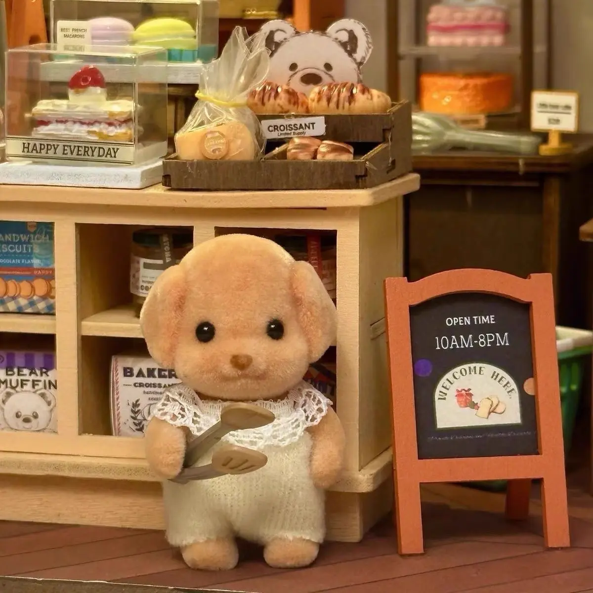 森贵宾犬玩偶摆件四肢可动可爱公仔玩具娃娃送闺蜜