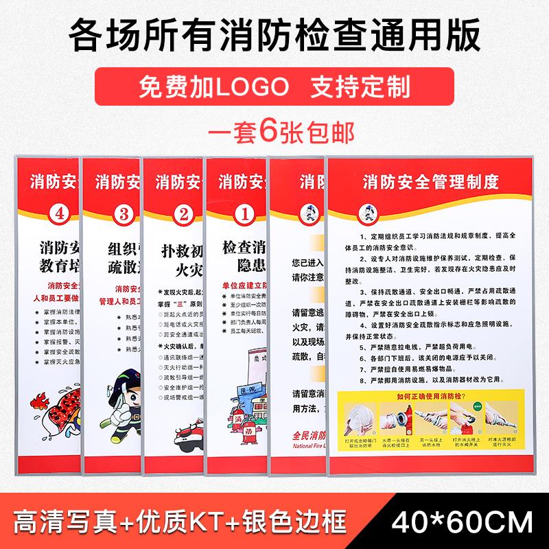 消防制度安全三个提示四个能力标识牌工厂管理制度牌消防验厂标牌