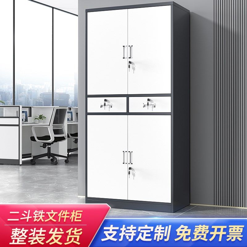 杭州钢制办公室文件柜铁皮柜子档案柜资料柜财务凭证带锁储物书柜