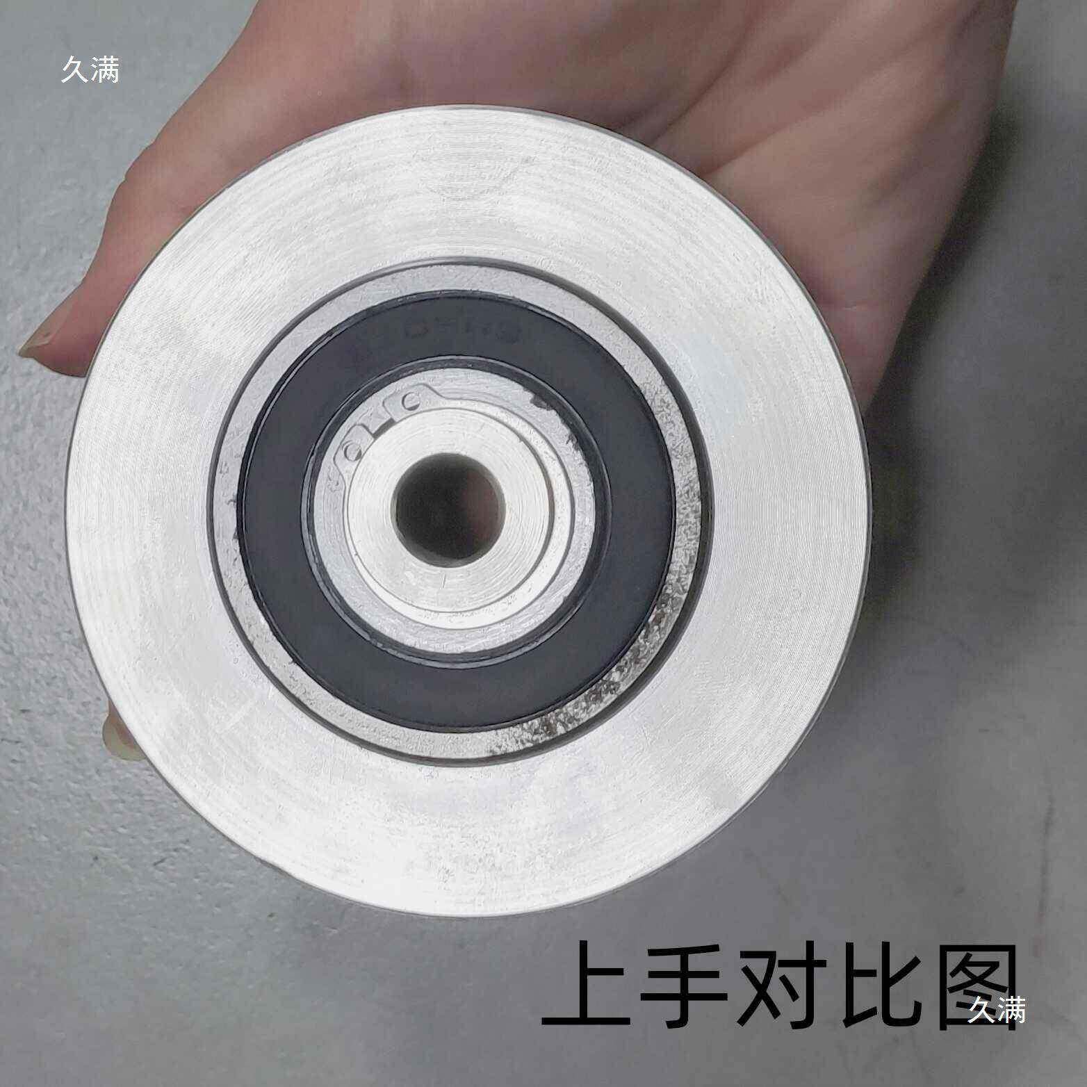 不锈钢加4寸MIC单轮304出口芯U地轮大100钢丝绳轨道轮轴起重吊轮