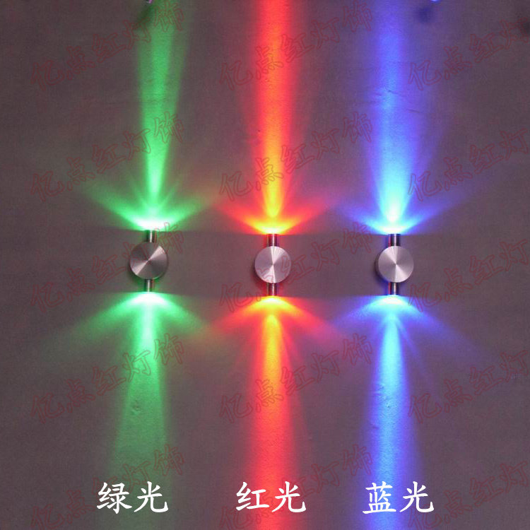 现代简约双头led壁灯 酒吧KTV吧台柱子射灯 背景墙灯过道灯走廊灯