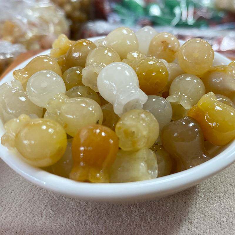 新疆金丝玉菠萝瓶散珠花瓶玉石通孔珠子diy手链项链饰品配件珠批