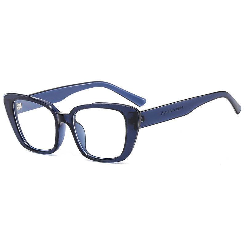 防蓝光配镜平光镜P塑料男女通用光学镜浅色方框小脸花纹眼镜框
