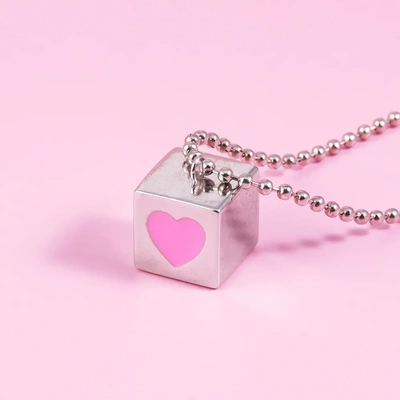 伊甸星原爱心项链 蕾贝卡布鲁加甸方形爱心os吊坠